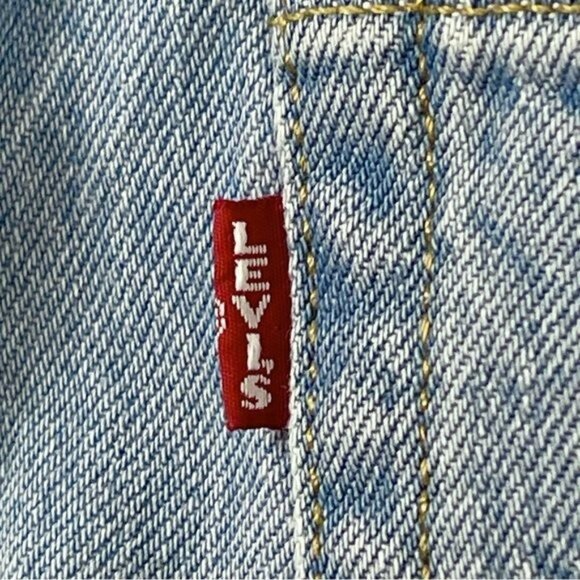 Levis 501 premium big E High Waisted raw hem Shorts 100% cotton faded 26 - Picture 8 of 11